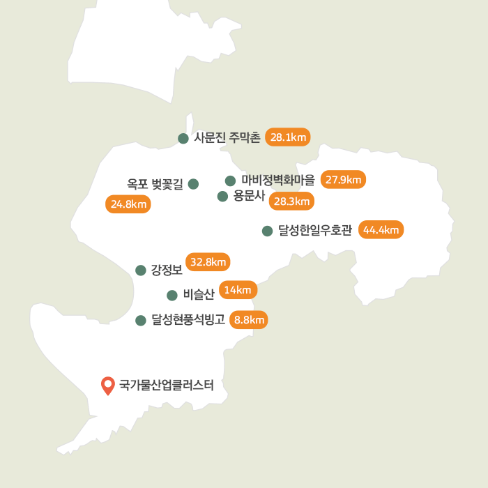 Dalseong tour map